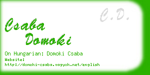 csaba domoki business card